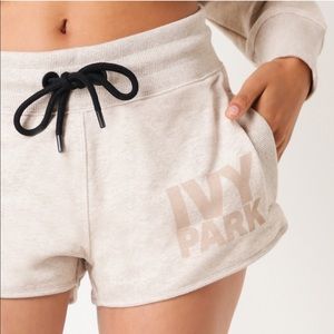 NWT IVY PARK Drawstring Shorts-Oatmeal